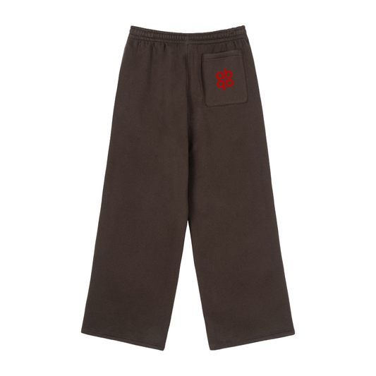 Fleece Drawstring Straight-Leg Sweatpants